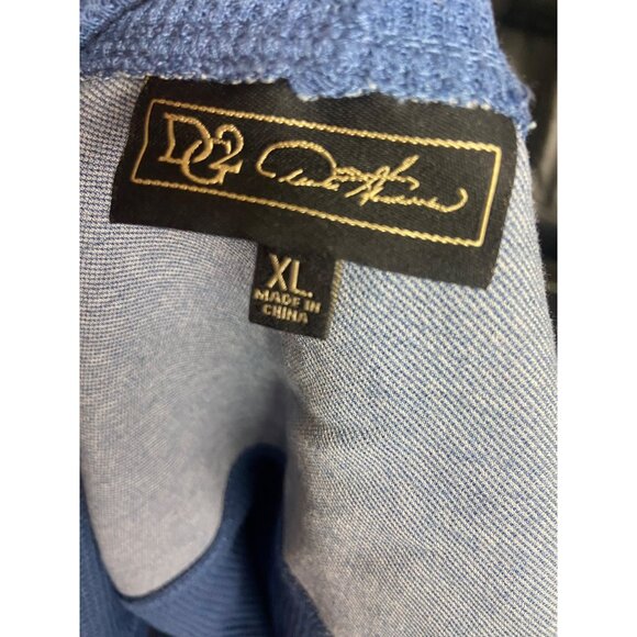 DG2 Diane Gilman Stretch Twill‎ Knit Denim Jacket Hoodie MIDTONE Size XL - Picture 11 of 11